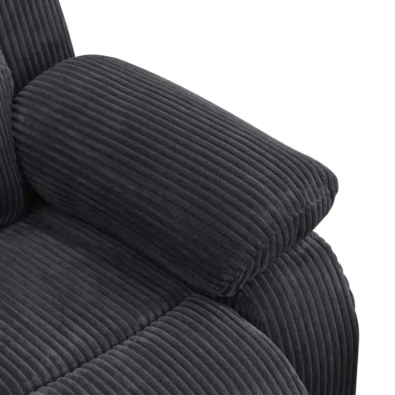 Fauteuil Inclinable Électrique, Fauteuil Inclinable Manuel en Tissu avec Dossier Réglable pour Salon, Gris Foncé