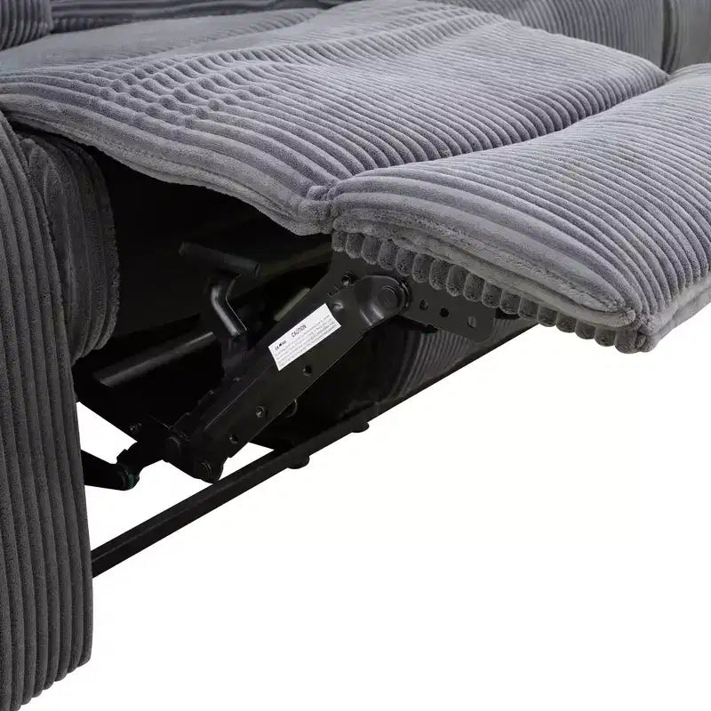 Fauteuil Inclinable Électrique, Fauteuil Inclinable Manuel en Tissu avec Dossier Réglable pour Salon, Gris Foncé