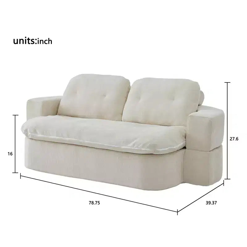 Canapé futon de sol convertible moderne en tissu chenille pour salon et chambre à coucher, chaise longue convertible avec dossier confortable et oreillers