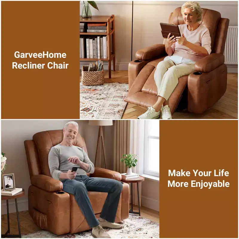 Fauteuil inclinable releveur électrique en cuir PU, inclinable réglable, canapé simple ergonomique, pour salon