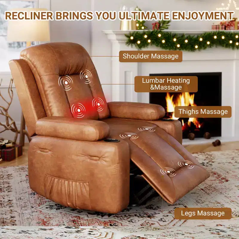 Fauteuil inclinable releveur électrique en cuir PU, inclinable réglable, canapé simple ergonomique, pour salon