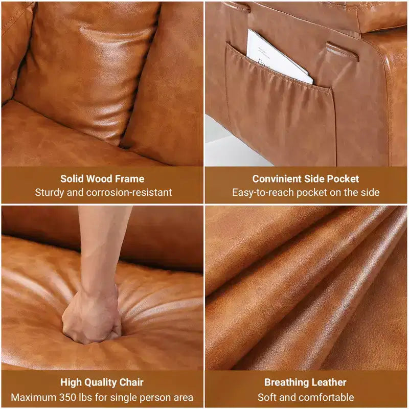 Fauteuil inclinable releveur électrique en cuir PU, inclinable réglable, canapé simple ergonomique, pour salon