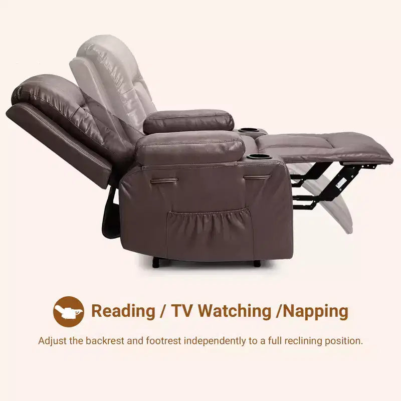 Fauteuil inclinable releveur électrique en cuir PU, inclinable réglable, canapé simple ergonomique, pour salon