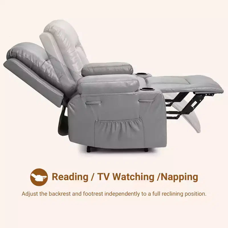 Fauteuil inclinable releveur électrique en cuir PU, inclinable réglable, canapé simple ergonomique, pour salon