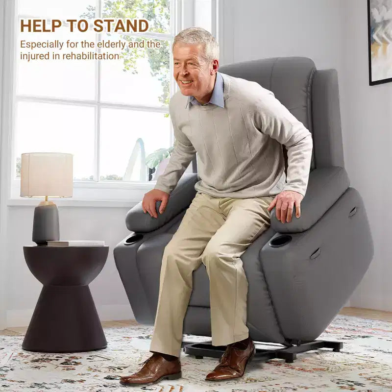 Fauteuil inclinable releveur électrique en cuir PU, inclinable réglable, canapé simple ergonomique, pour salon