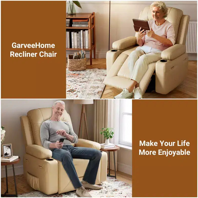 Fauteuil inclinable releveur électrique en cuir PU, inclinable réglable, canapé simple ergonomique, pour salon