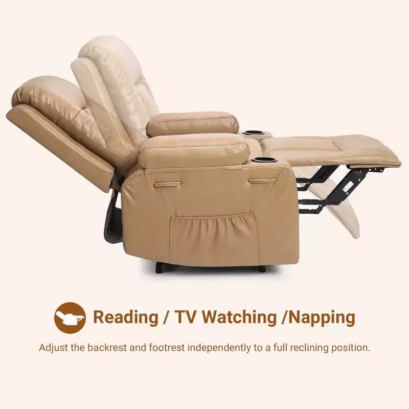 Fauteuil inclinable releveur électrique en cuir PU, inclinable réglable, canapé simple ergonomique, pour salon