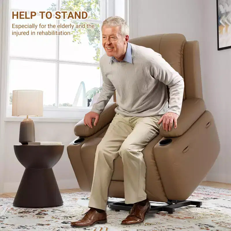 Fauteuil inclinable releveur électrique en cuir PU, inclinable réglable, canapé simple ergonomique, pour salon