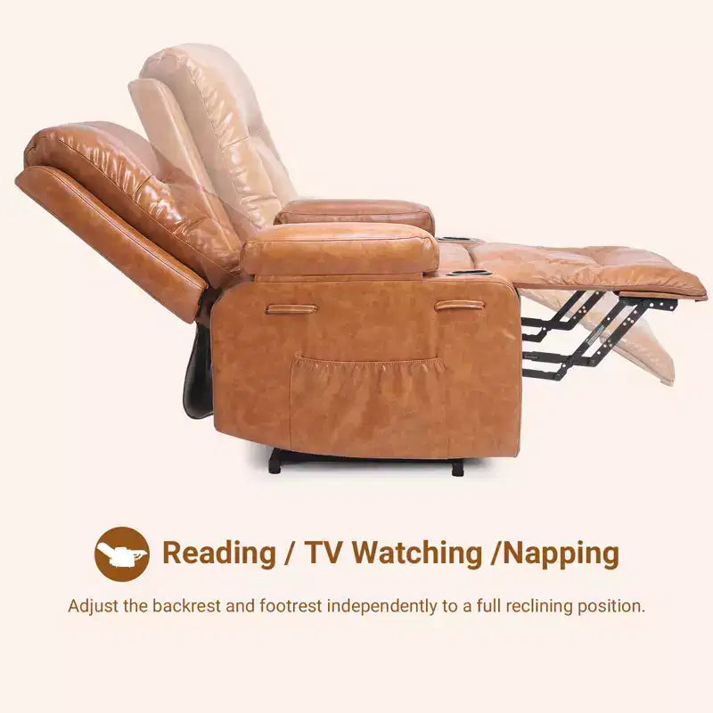 Fauteuil inclinable releveur électrique en cuir PU, inclinable réglable, canapé simple ergonomique, pour salon