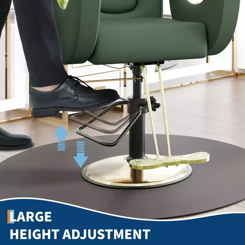 Fauteuil de Barbier pour Coiffeur, Fauteuil de Salon Inclinable avec Réglage Hydraulique de la Hauteur et Rotation à 360°, Charge Max. 150 kg, Équipement de Spa de Beauté