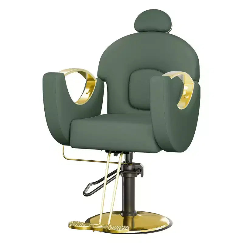 Fauteuil de Barbier pour Coiffeur, Fauteuil de Salon Inclinable avec Réglage Hydraulique de la Hauteur et Rotation à 360°, Charge Max. 150 kg, Équipement de Spa de Beauté