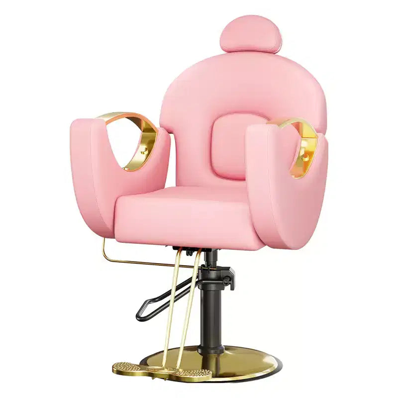 Fauteuil de Barbier pour Coiffeur, Fauteuil de Salon Inclinable avec Réglage Hydraulique de la Hauteur et Rotation à 360°, Charge Max. 150 kg, Équipement de Spa de Beauté