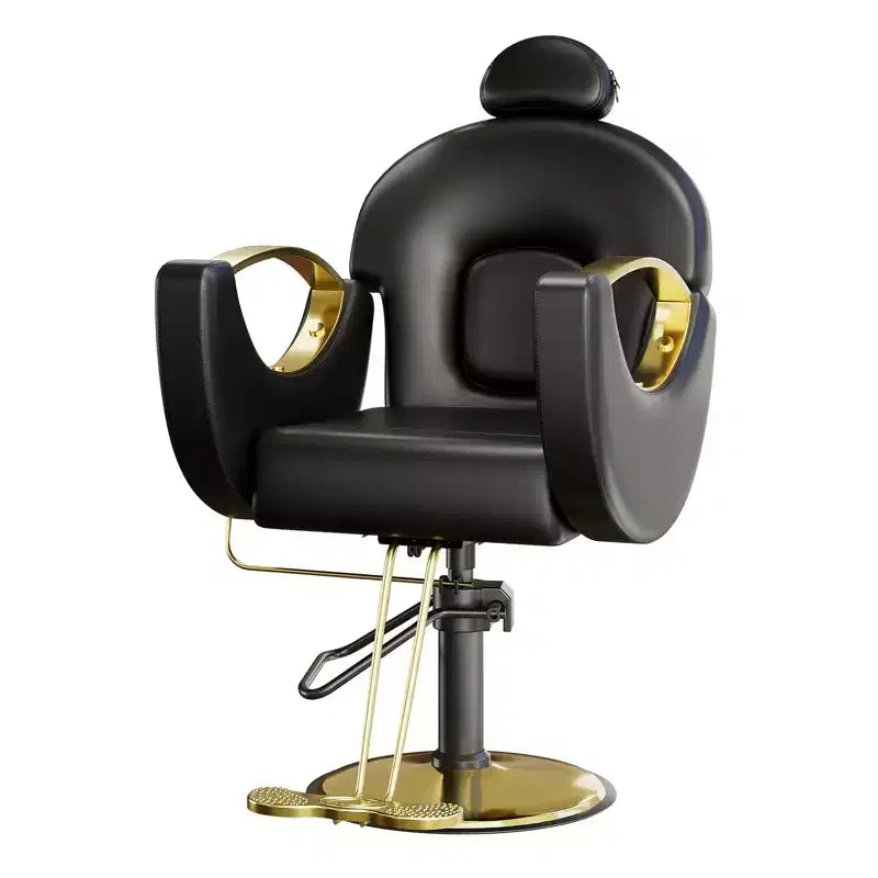 Fauteuil de Barbier pour Coiffeur, Fauteuil de Salon Inclinable avec Réglage Hydraulique de la Hauteur et Rotation à 360°, Charge Max. 150 kg, Équipement de Spa de Beauté