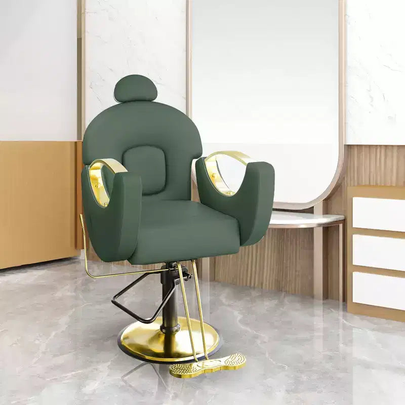 Fauteuil de Barbier pour Coiffeur, Fauteuil de Salon Inclinable avec Réglage Hydraulique de la Hauteur et Rotation à 360°, Charge Max. 150 kg, Équipement de Spa de Beauté