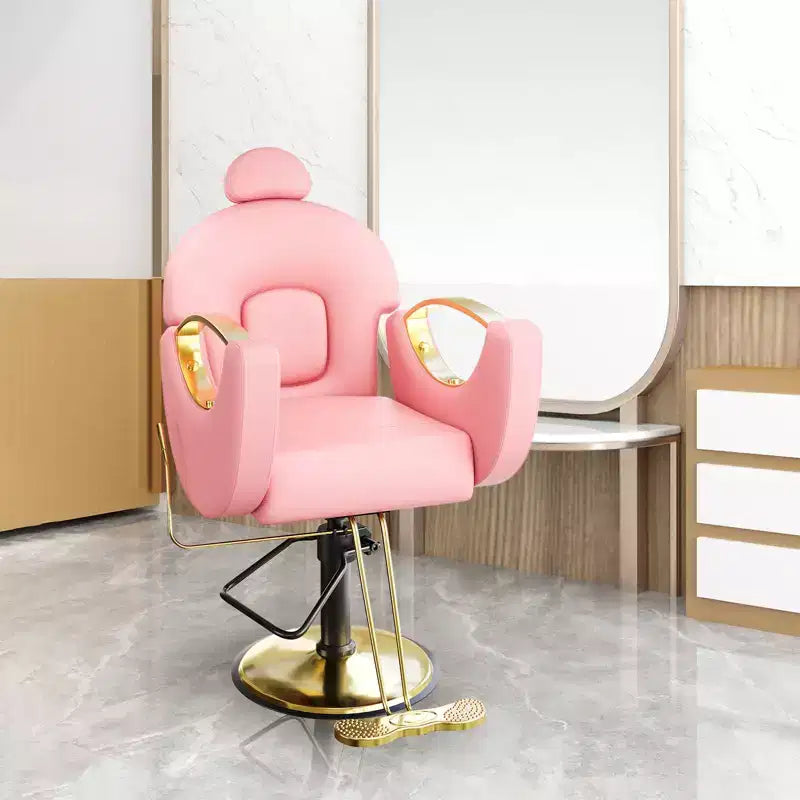 Fauteuil de Barbier pour Coiffeur, Fauteuil de Salon Inclinable avec Réglage Hydraulique de la Hauteur et Rotation à 360°, Charge Max. 150 kg, Équipement de Spa de Beauté