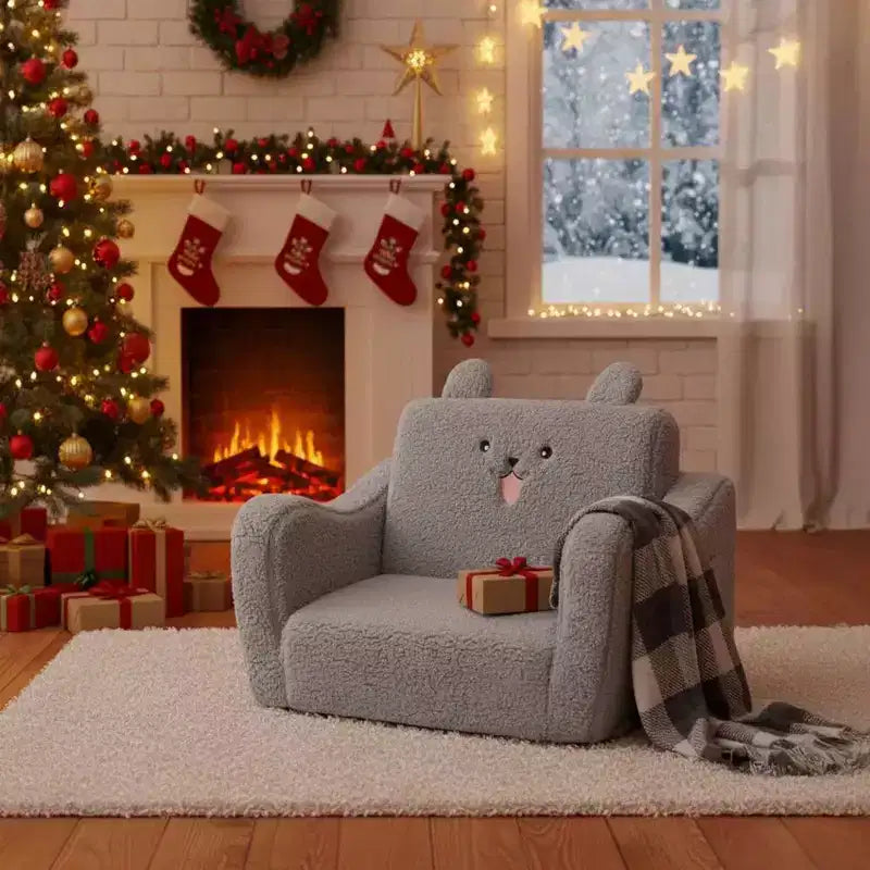 Fauteuil canapé pour enfant en bas âge, canapé convertible 2-en-1 pour bébé, canapé-lit pliant pour salle de jeux, rose