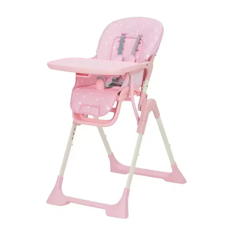 Chaise haute pliable pour bébés et tout-petits, réglable en hauteur/dossier/repose-pieds, avec plateau amovible, pliage rapide