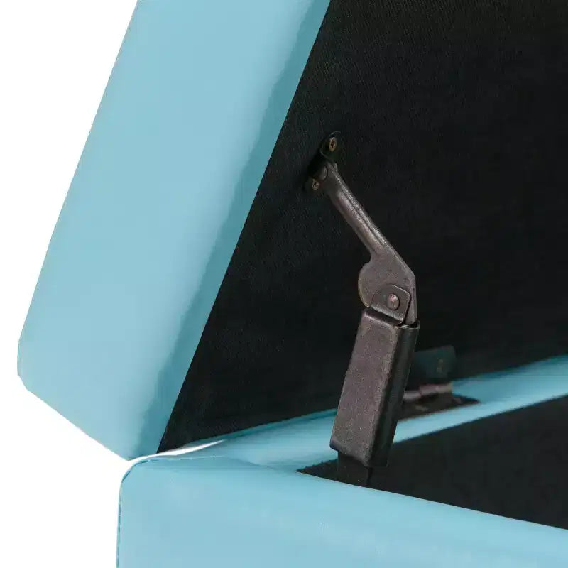 Banc de rangement ottoman de 122 cm de large avec siège rembourré, banc de rangement de bout de lit avec grand espace de rangement, repose-pieds ottoman pour le salon
