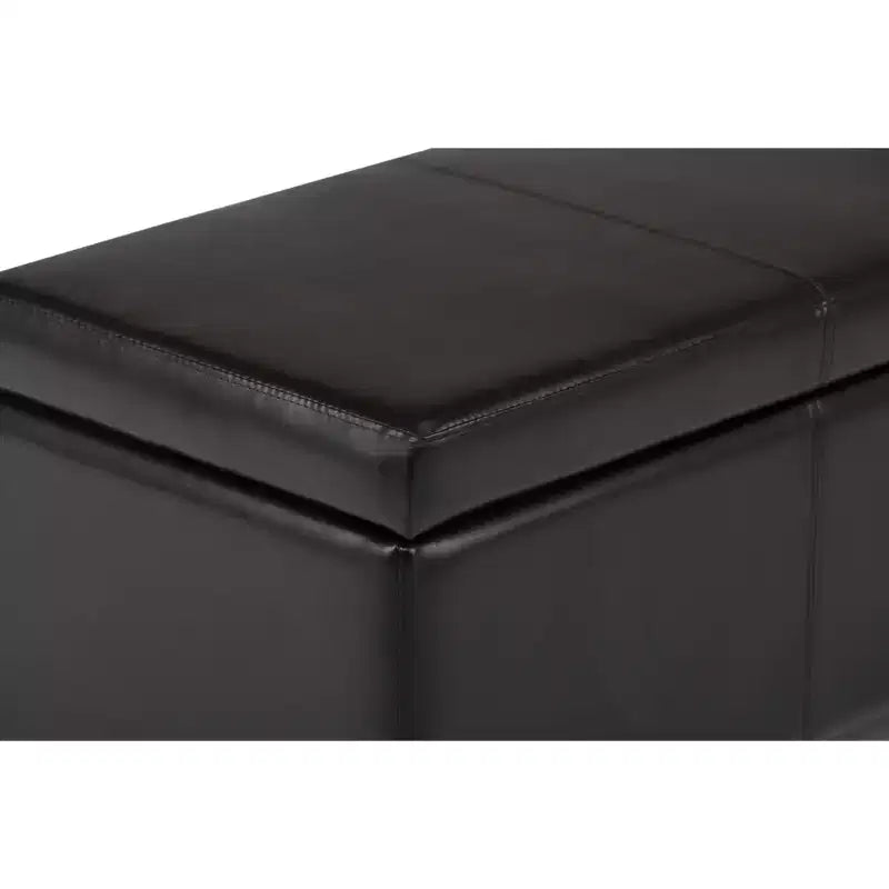 Banc de rangement ottoman de 122 cm de large avec siège rembourré, banc de rangement de bout de lit avec grand espace de rangement, repose-pieds ottoman pour le salon