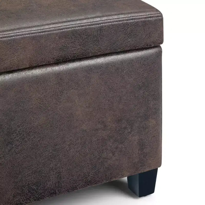 Banc de rangement ottoman de 122 cm de large avec siège rembourré, banc de rangement de bout de lit avec grand espace de rangement, repose-pieds ottoman pour le salon