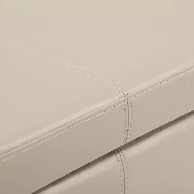 Banc de rangement ottoman de 122 cm de large avec siège rembourré, banc de rangement de bout de lit avec grand espace de rangement, repose-pieds ottoman pour le salon
