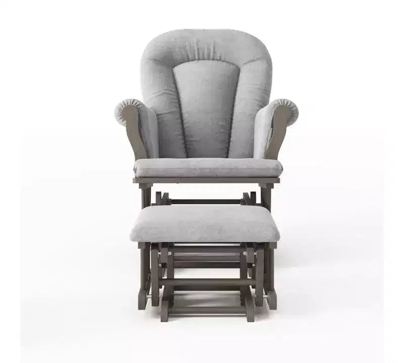 Fauteuil à bascule et pouf Child Craft Cozy Glider, coussin rembourré avec poches de rangement pratiques, base et cadre en bois massif