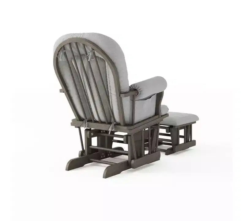 Fauteuil à bascule et pouf Child Craft Cozy Glider, coussin rembourré avec poches de rangement pratiques, base et cadre en bois massif