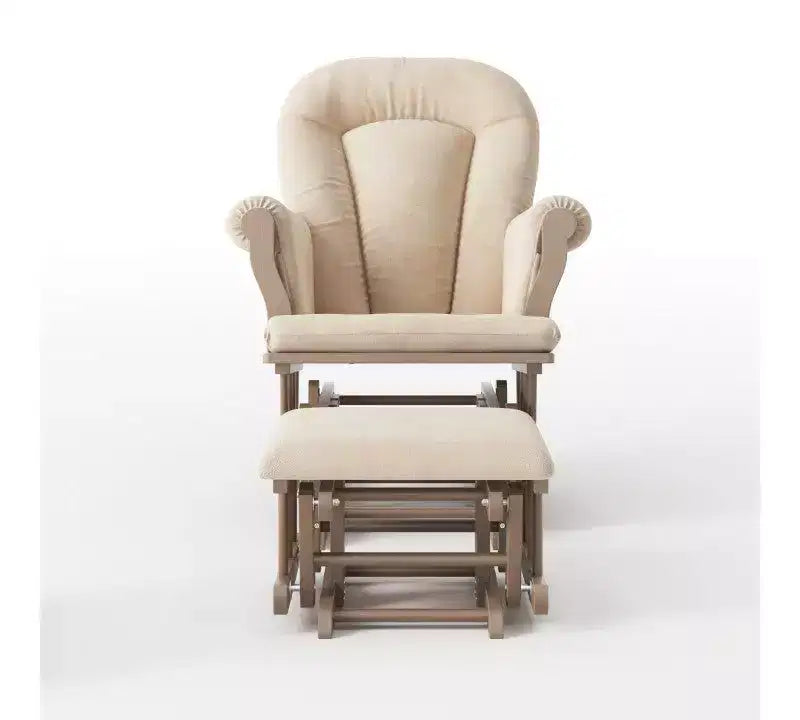 Fauteuil à bascule et pouf Child Craft Cozy Glider, coussin rembourré avec poches de rangement pratiques, base et cadre en bois massif
