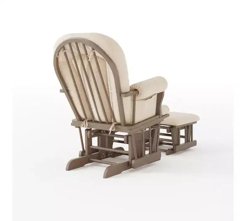 Fauteuil à bascule et pouf Child Craft Cozy Glider, coussin rembourré avec poches de rangement pratiques, base et cadre en bois massif