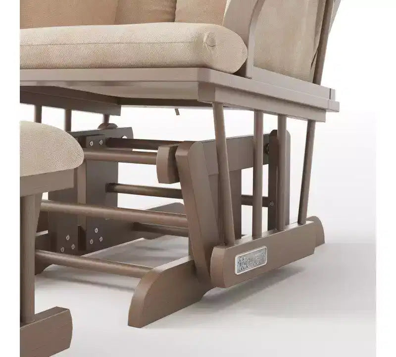 Fauteuil à bascule et pouf Child Craft Cozy Glider, coussin rembourré avec poches de rangement pratiques, base et cadre en bois massif