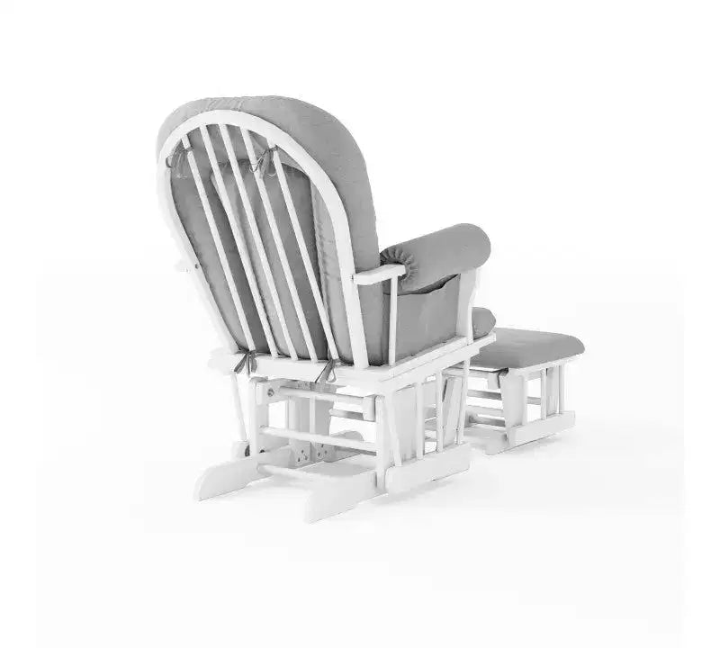 Fauteuil à bascule et pouf Child Craft Cozy Glider, coussin rembourré avec poches de rangement pratiques, base et cadre en bois massif