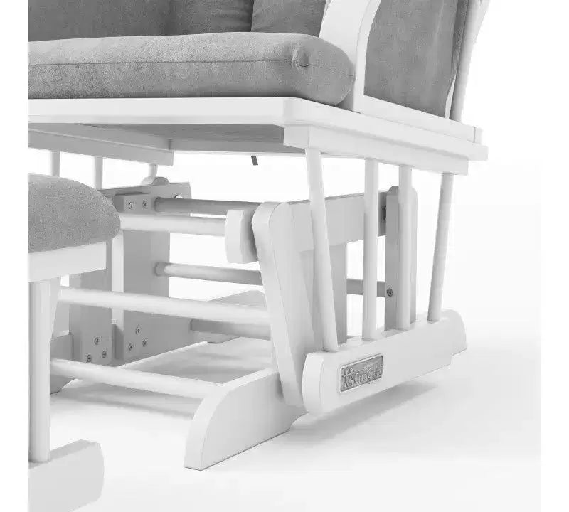Fauteuil à bascule et pouf Child Craft Cozy Glider, coussin rembourré avec poches de rangement pratiques, base et cadre en bois massif