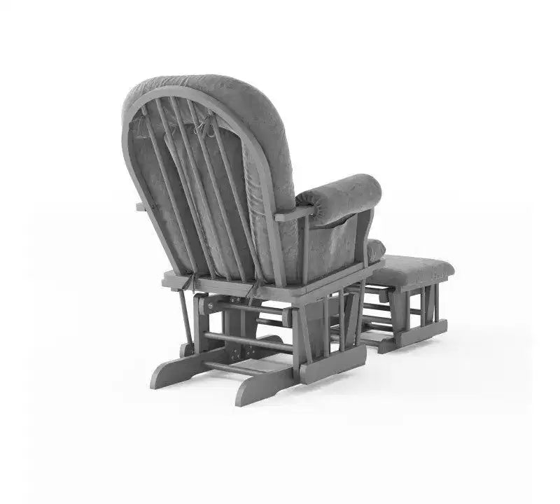 Fauteuil à bascule et pouf Child Craft Cozy Glider, coussin rembourré avec poches de rangement pratiques, base et cadre en bois massif