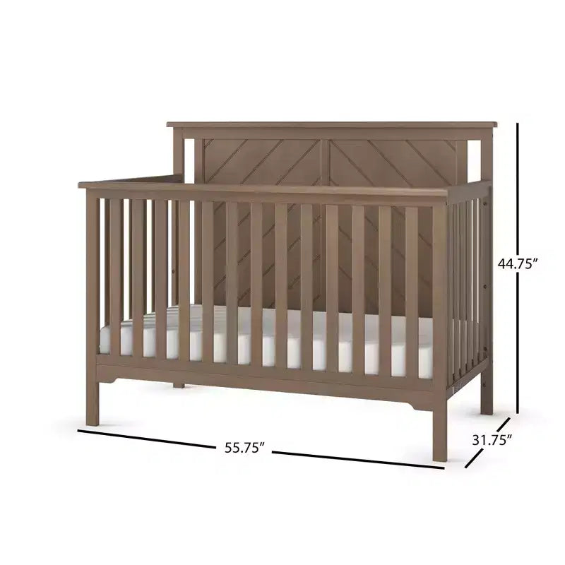 Ensemble de chambre de bébé 2 pièces Child Craft Hampton comprenant un lit de bébé convertible 4-en-1 à dessus plat et une table à langer