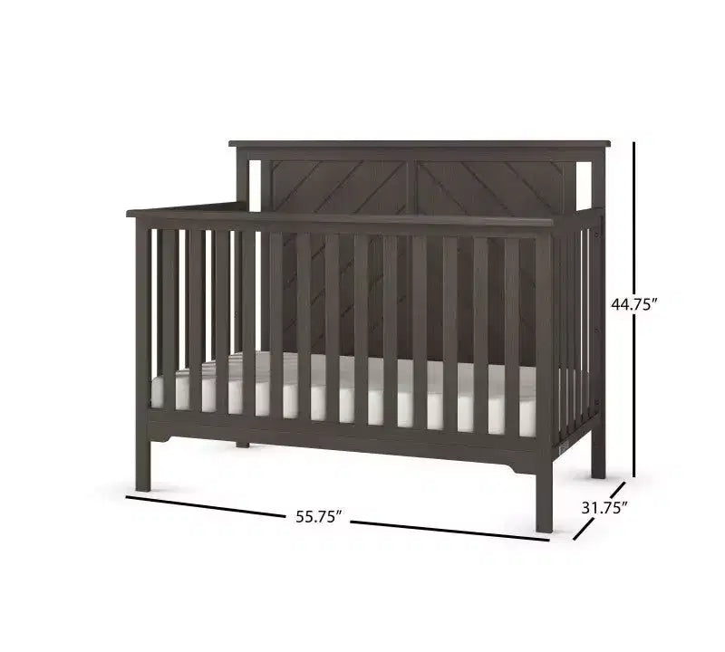 Ensemble de chambre de bébé 2 pièces Child Craft Hampton comprenant un lit de bébé convertible 4-en-1 à dessus plat et une table à langer