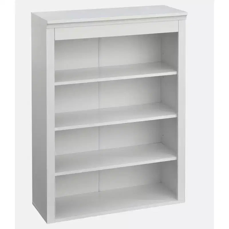 Lifestorey 2pc Armoire de Bureau Modulable Harrington avec Huche Faux Marbre Blanc : Style Ferme, Surface Faux Marbre, Construction en MDF