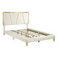 Full Kealoa Glam Fully Upholstered Bed Beige - HOMES: Inside + Out