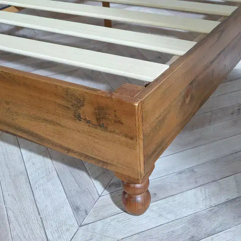 MUSEHOMEINC Cadre de lit plateforme en bois de pin massif de 12 pouces avec lattes en bois, King size