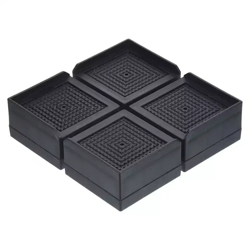 Unique Bargains Square Adjustable Support Block Desk Sofa Table Bed Furniture Risers 4 Pcs