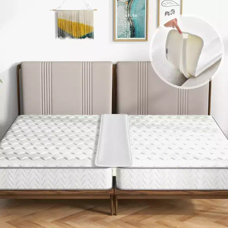 Costway 9/12 Kit de Convertisseur Lit Jumeau XL en King Size avec Sangle de Remplissage pour Pont de Lit Extra Large